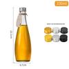 New Frosted Glass Water Bottle with Lid - Thick, Transparent, Sealed for Juice & Soda Beverages