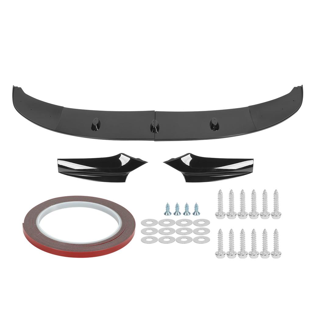 4pcs Front Bumper Lip High Hardness Front Bumper Lip Body Kit for 5 Series F10 F11 M Sport 2011 to 2017 Glossy Black