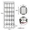 24pocket Hanging shoe rack organizer Over the Door Shoe Organizer Large Breathable Mesh Pockets slippers organizer shoe storage