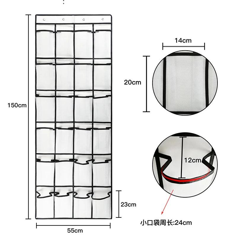 24pocket Hanging shoe rack organizer Over the Door Shoe Organizer Large Breathable Mesh Pockets slippers organizer shoe storage