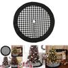 Premium Quality Black Checkered Christmas Tree Skirt With Sophisticated Design