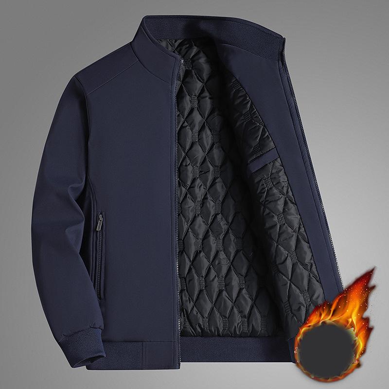 Übergröße 8xl Jacke für Herren Dick Stehkragen Einfarbig Winterjacke Herren Wasserdicht Warm Business Casual Herren Mäntel