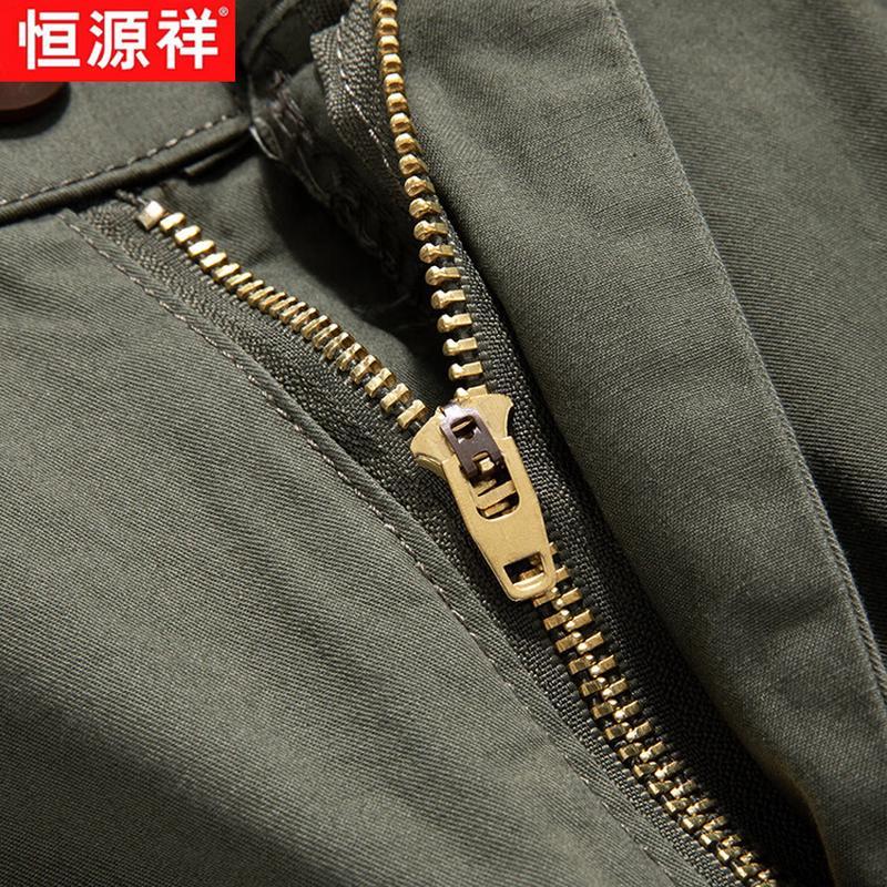 Hengyuanxiang Men's Pure Cotton Casual Shorts