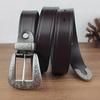 Women'S Trend Ethnic Style First Layer Cowhide Silver-Plated Pin Buckle Casual Leather Personalized Belt Jeans Belt Skirt Belt