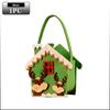 1-10PCS Christmas Felt Candy Bags Cartoon Apple Pouch Santa Sack Kids Gift Packaging Bag Xmas Tree Holiday Decoration