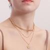Europe, America, Punk Geometry Disc Pendant Necklace Female Niche Design Sense Light Luxury Choker Wholesale
