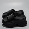 Solid Color EVA Platform Slippers Women Thick Sole Non Slip Beach Slides Sandals Lady Summer Soft Sole Wedge Heel Slipper