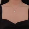 Vintage Golden Silver Color Heart Pendant Necklace for Women New Trend Girls Clavicle Chain Jewelry Birthday Gifts