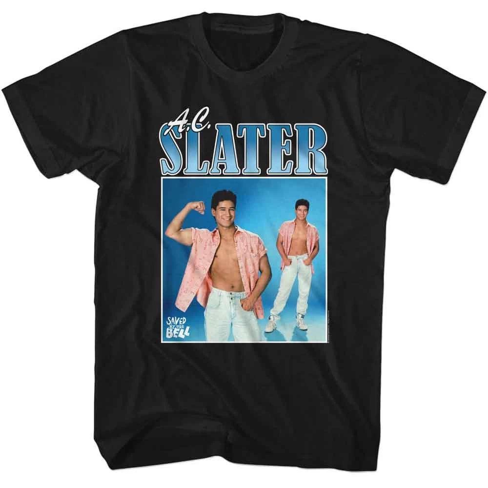 Saved By The Bell - Slater 90s Style - American Classics - Black Short Sle 110