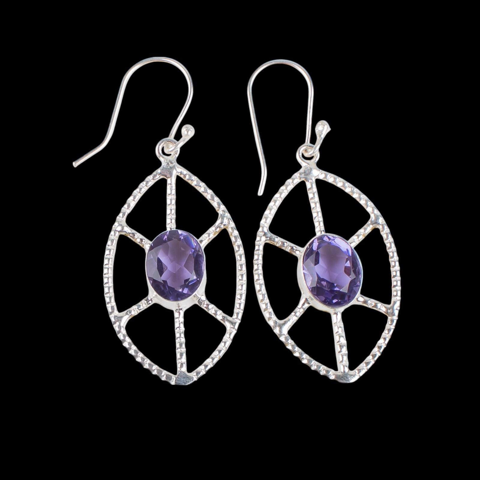 

Iolite Gemstone 925 Sterling Silver Jewelry Handmade Drop/Dangle Earrings 2.00 EE-48-2