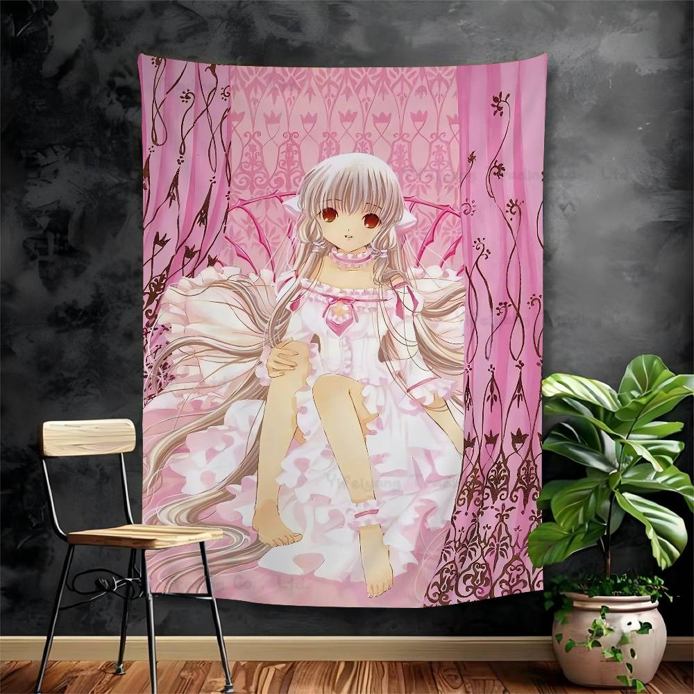 Anime Chobits Classic Printed Large Wall Tapestry Art Science Fiction Room Home Decor Decor Blanket