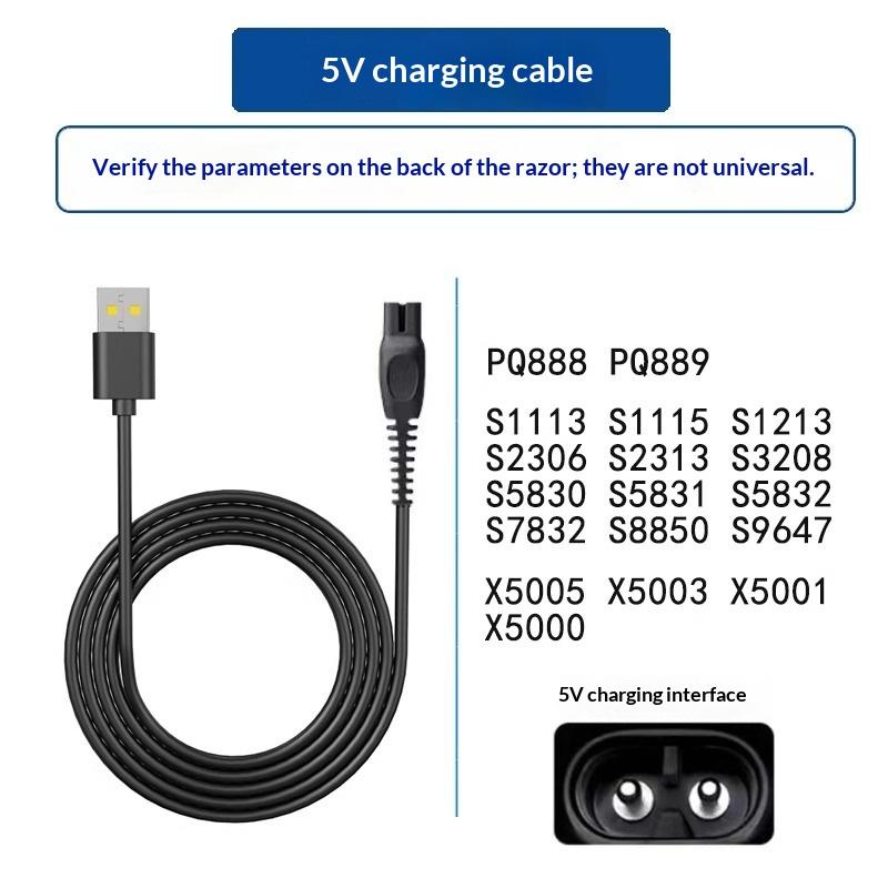 

1 Комплект Для S5000 S1113 S1000 S2306 HQ8505 QP6510 QP6520 QP6530 QP6550 MG5750 Электробритвы 4.3/5/8/15В Зарядный Кабель