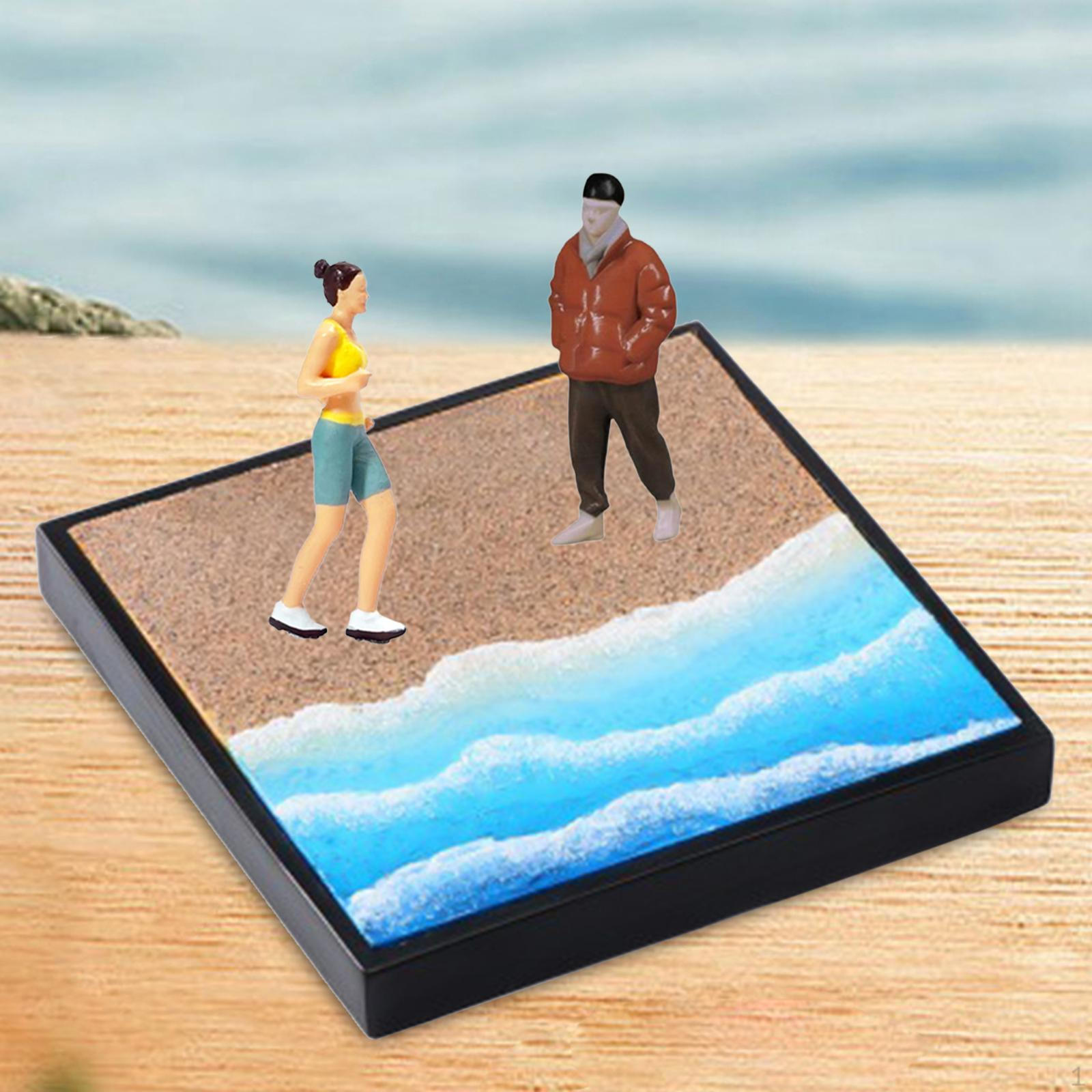 

1/64 Miniature Scene Model Diecast Car Display Collectible Simulation Photo Props Romantic Seaside