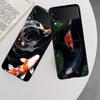 High End Ornamental Fish and Koi Carp Phone Case For Samsung Z Flip 7 6 5G Galaxy Z Flip 5 4 3 Black Hard Cell Cover Luxury PC
