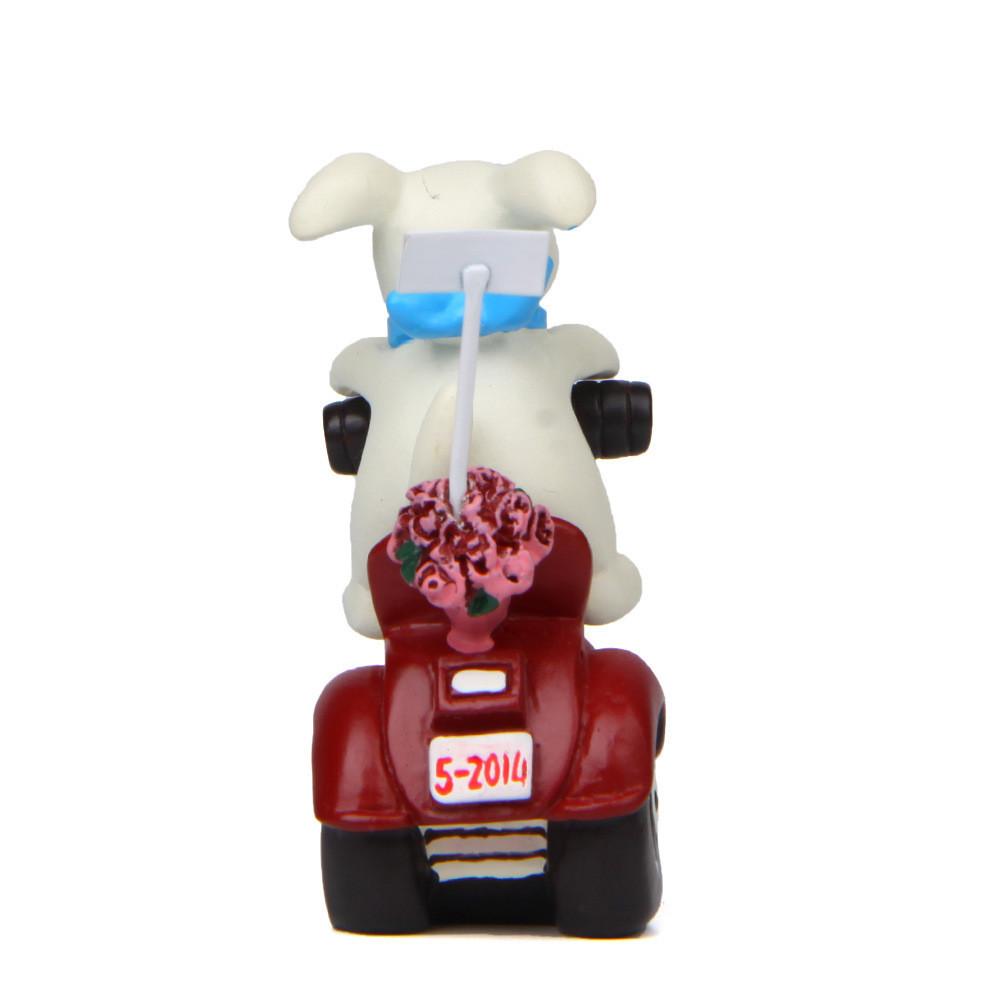 Dog Small Resin Motorcycle Plant Holder Garden Decor For Indoor Plants Gift And