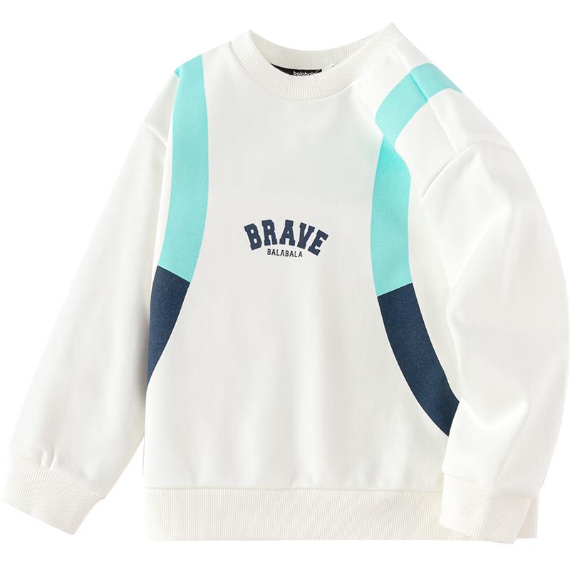 Balabala Boys  Casual Letter Print Round Neck Sweatshirt 90