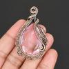 Exquisite Hand Woven Copper Tree of Life Style Pendant  Faceted Pink Topaz GemStone Pendant Charm Unique Anniversary Gift