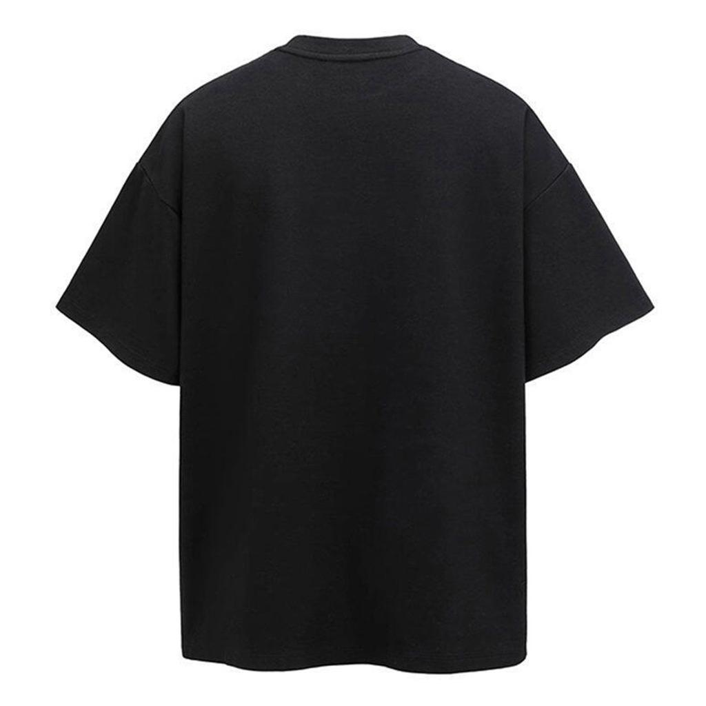 Men's Summer Solid Color Ice-feeling Cotton Round Neck Top Anti-sun Sports Casual Loose Short-sleeved T-shirt