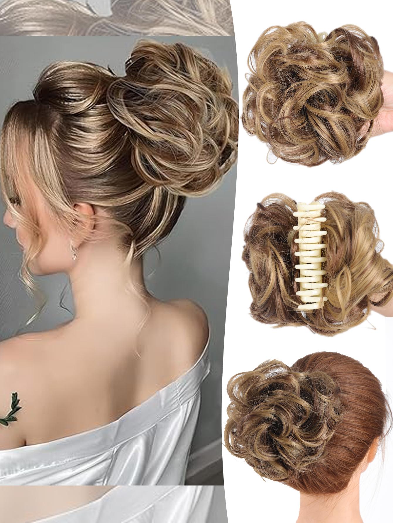 

Синтетический шиньон, небрежный пучок, зажим для волос, волнистые вьющиеся волосы, пучок, хвост, накладные волосы, резинка для волос для женщин