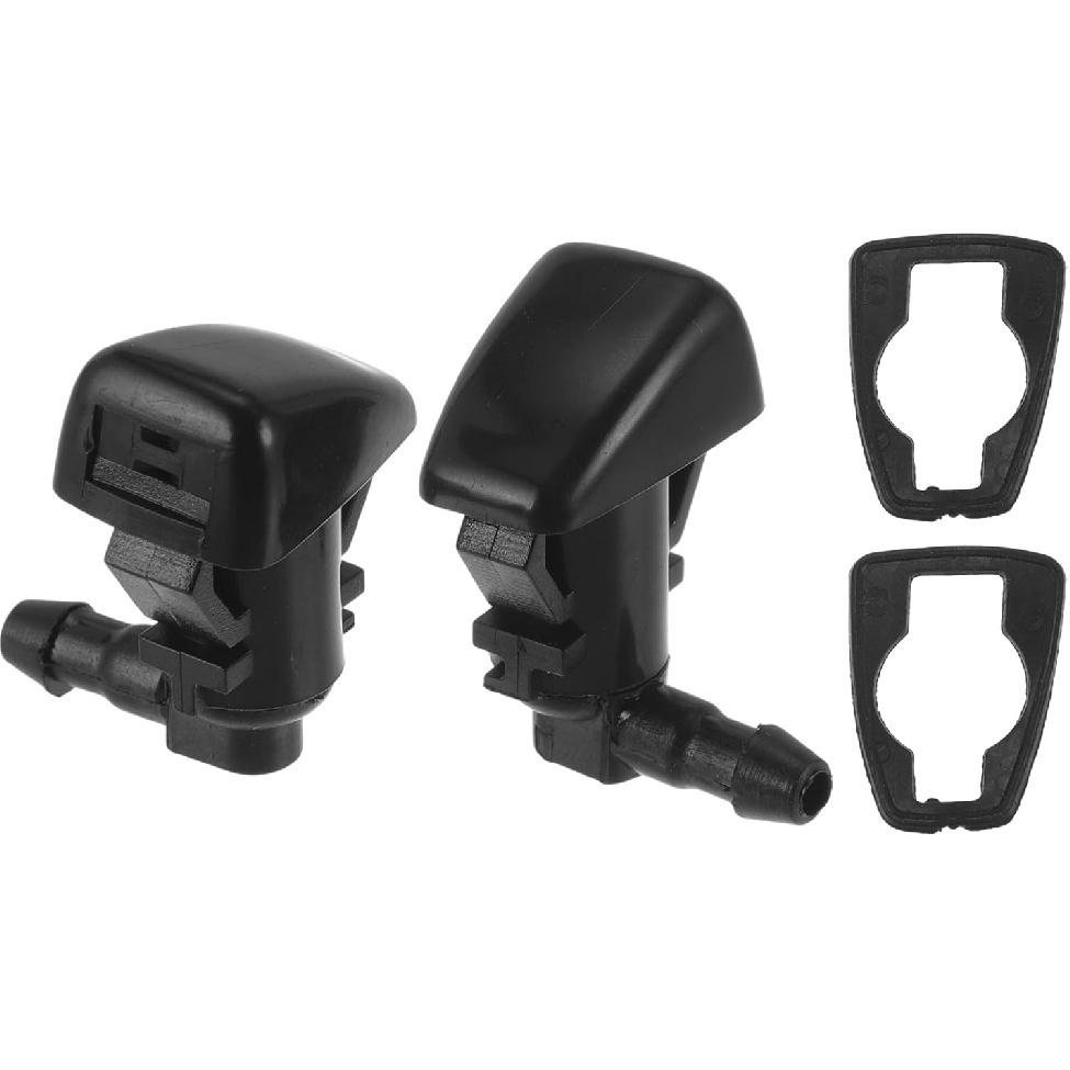 2 Pcs Front Windshield Washer Nozzle 2 Pcs Gasket for Chevy Colorado 2015-2023 Windshield Spray Nozzles Wiper Spray Washer Jet No.22944961 Black чёрный
