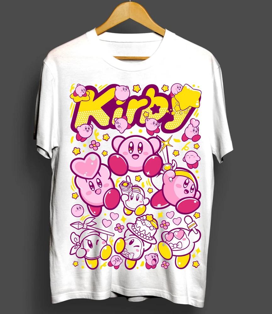 Kirby Tshirt Kirby Nintendo Retro Gaming Japan T Shirt Anime Shirt White S