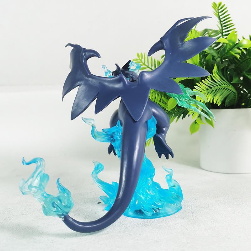 18cm Pokemon Gk Super Charizard X Figurka Anime P Niebieski Elf Zwierzątko Model Konwertowalny Posąg Dekoracja Biurka Dzieci Data Urodzenia Zabawki