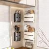 Wall-Mounted Kitchen Chopsticks & Utensil Holder with Draining Basket and Rag Rack