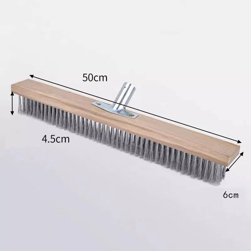 Large Durable Steel Wire Floor Brush With Extended Handle For Easy Floor Maintenance
