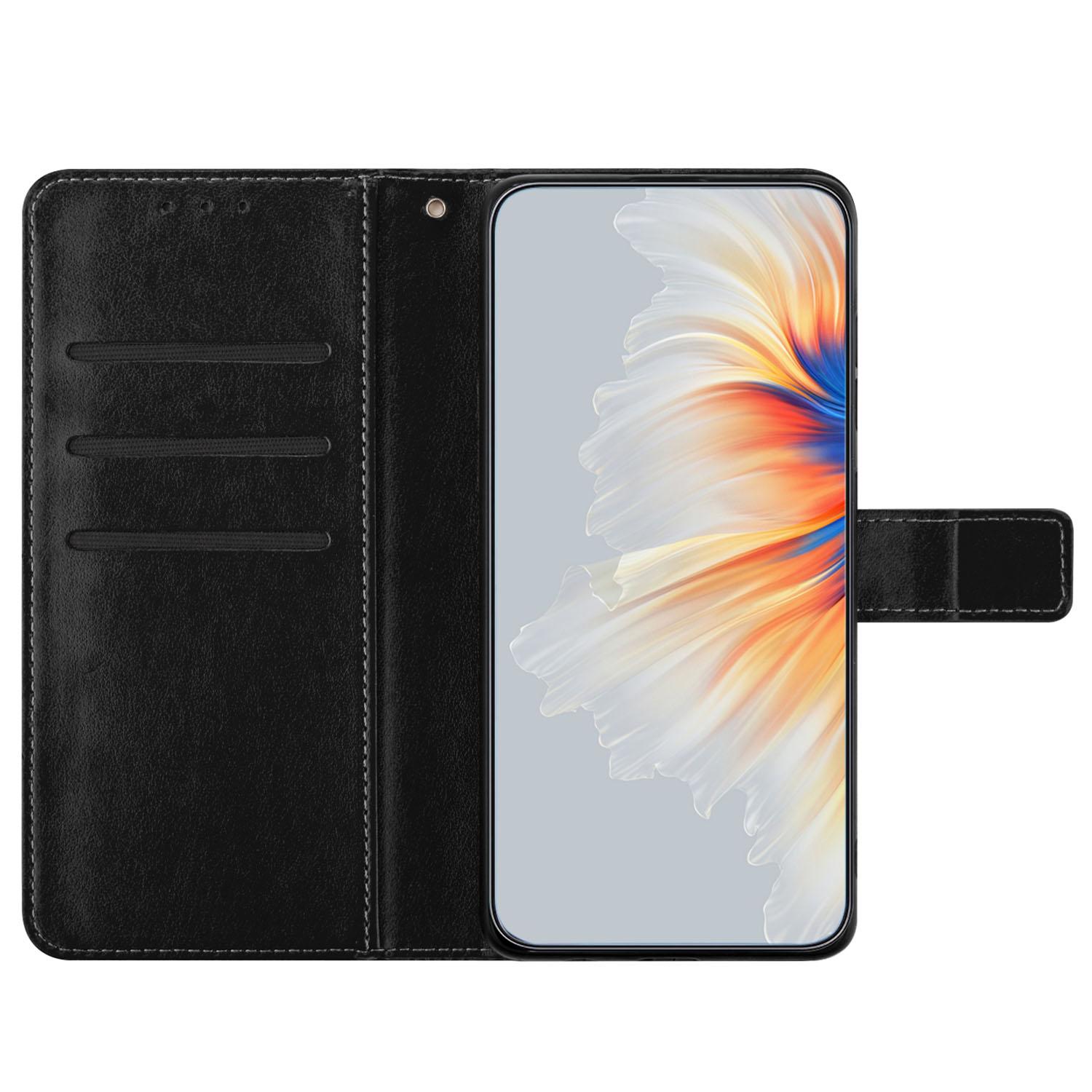 

For Oppo A60 4G Case PU Leather Mandala Imprinted Wallet Phone Cover Black