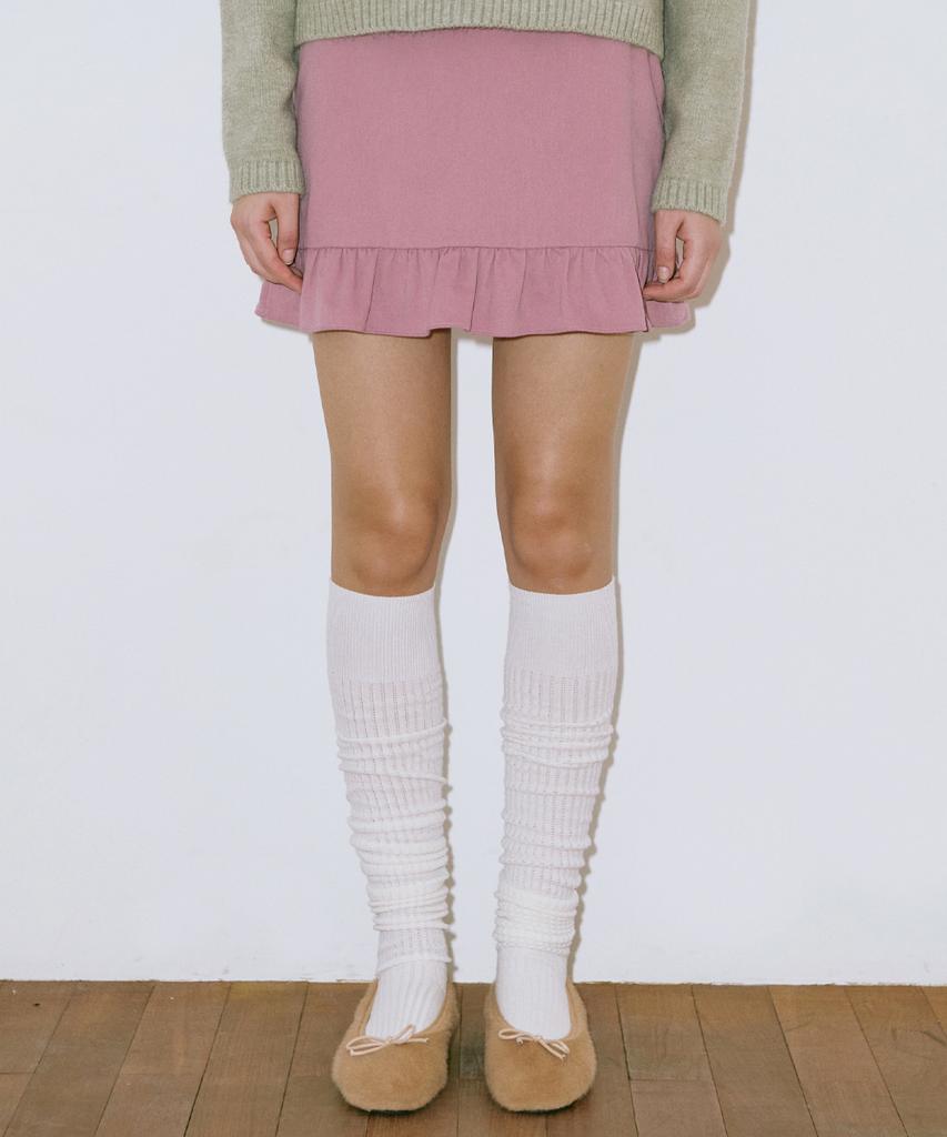 Sinun Frill Mini Skirt (Pink)