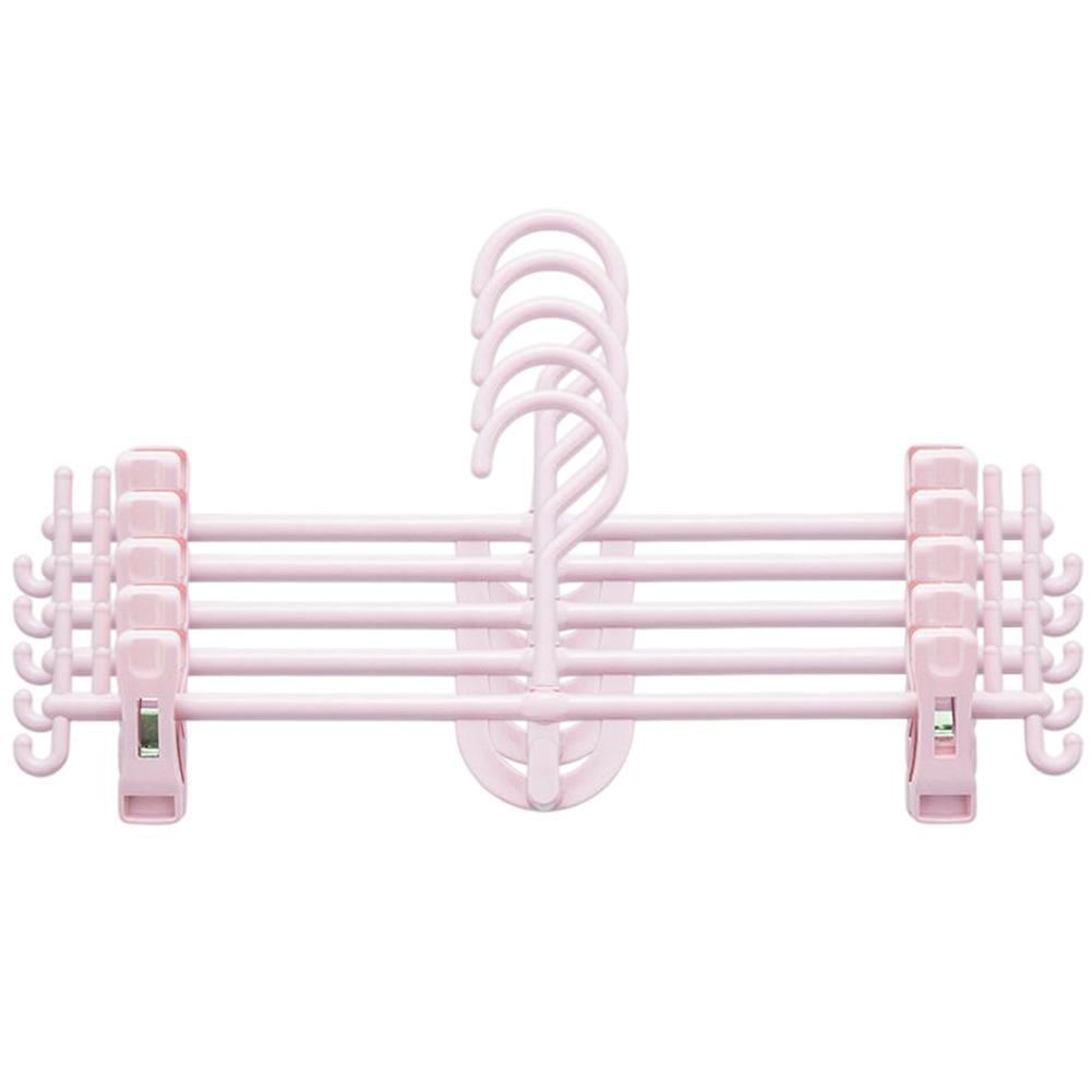

5pcs Plastic Rotary Trouser Stand Pants Racks Attachable Windproof Skirt Clip Wet And Dry For Balcony Wardrobe Space Saving розовый