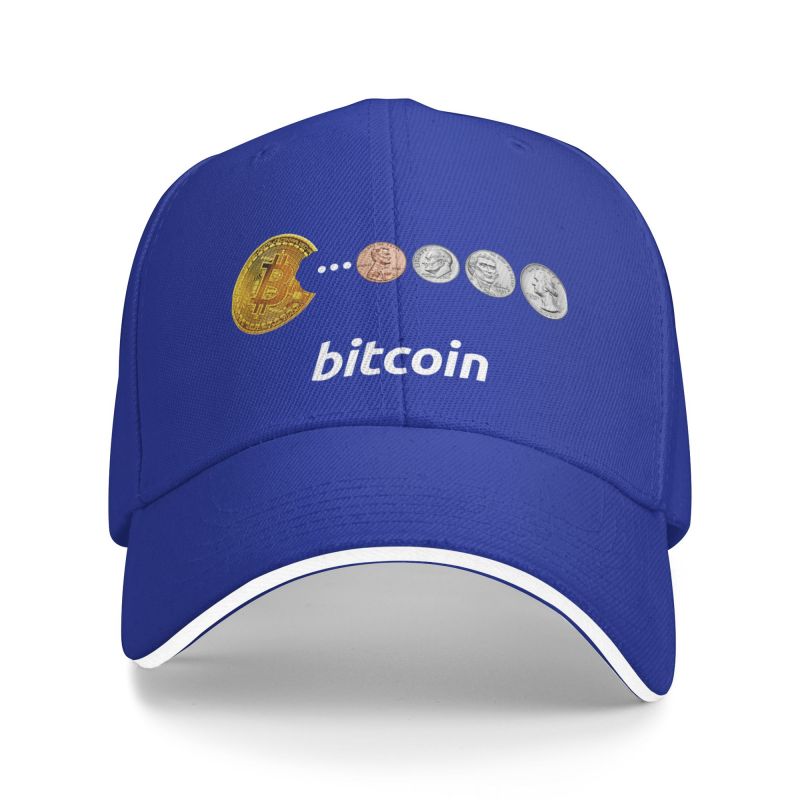 Klasické bitcoinové občerstvení Baseballová čepice Dámské Unisex vlastní nastavitelné Unisex kryptomince BTC Táta klobouk Venkovní