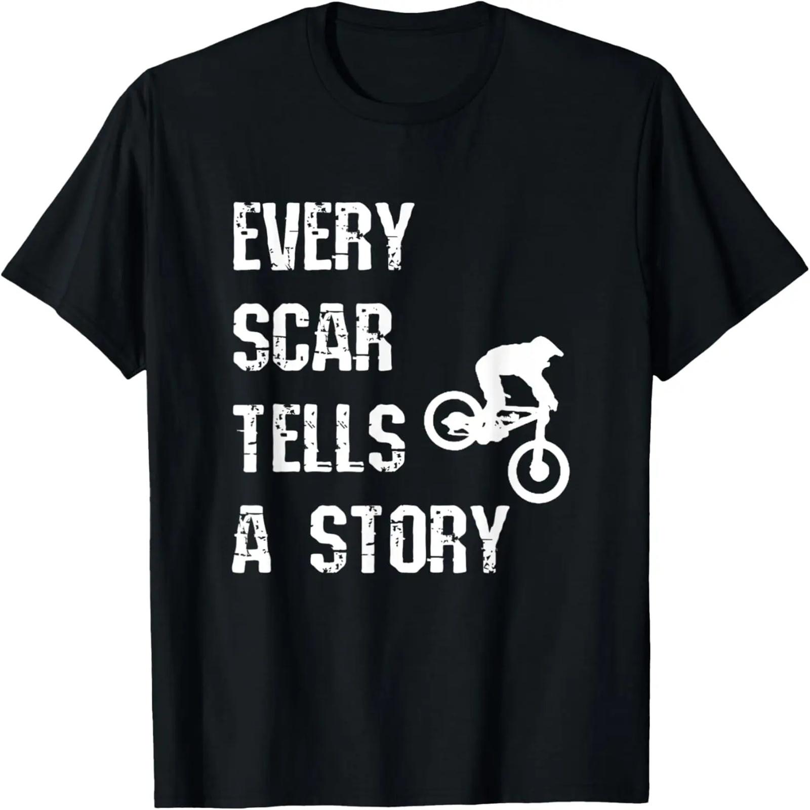 

Every Scar Tells A Story Dirt Biker Biking Injury Recovery T-Shirt XXXXXL чорний