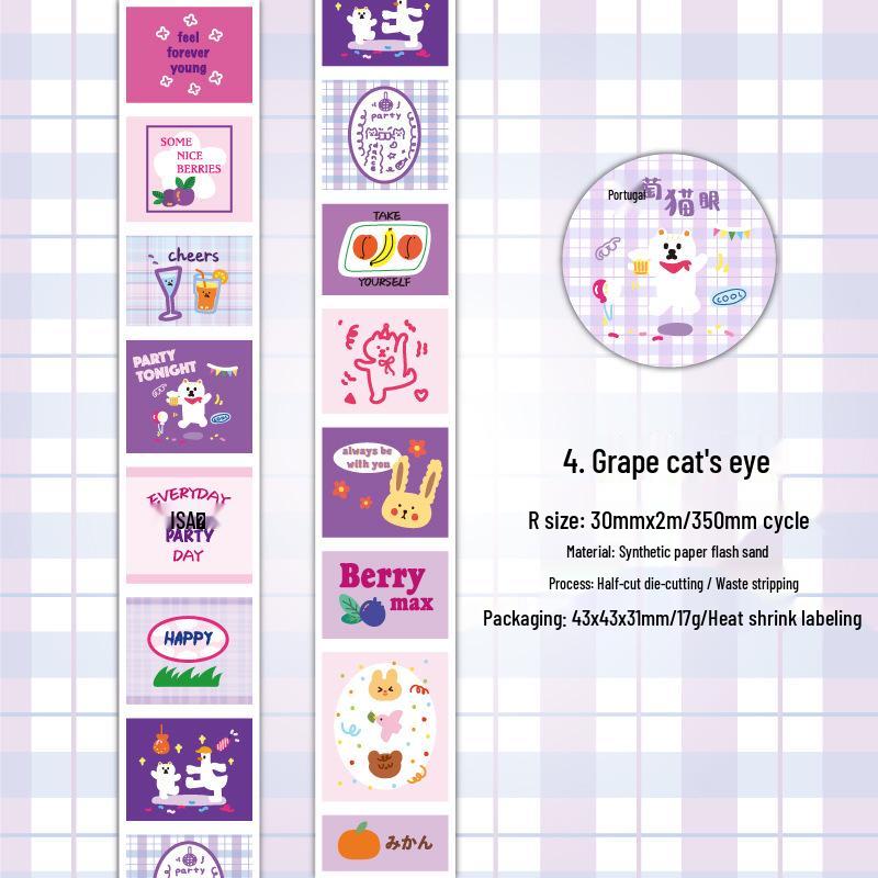 Twilight Sparkle Graffiti Meow Cloud Tape: Cute DIY Journal Decoration Series