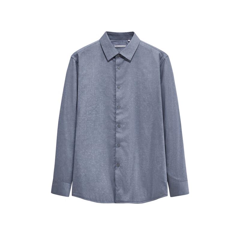 JOEONE Men's Autumn Jacquard Casual Shirt