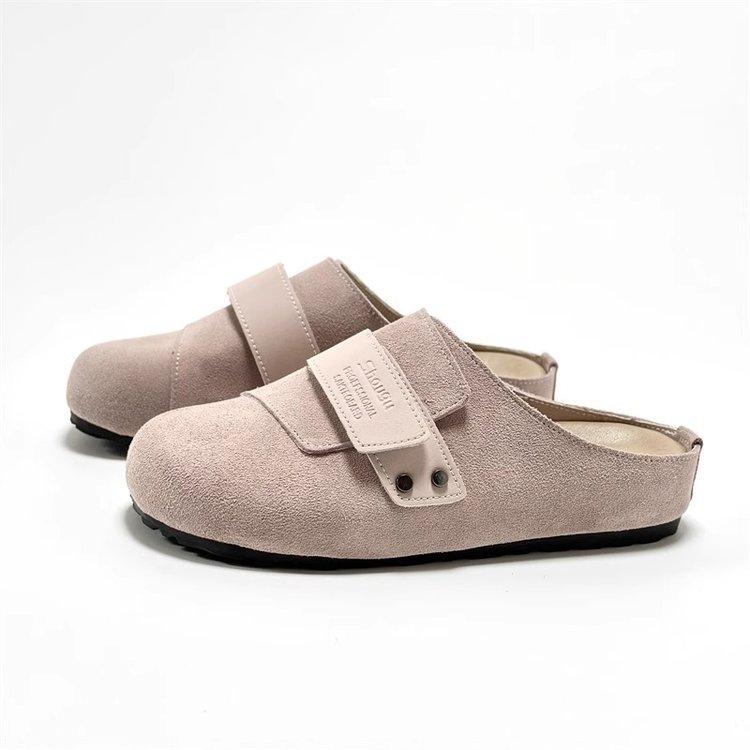 European Boken slippers women's outerwear bag head half slippers 2025 summer new breathable thick-bottomed versatile casual slippers