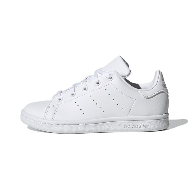 Adidas Originals Stan Smith Leather Solid Color Minimalist Casual Durable Low-Top Sneakers Kids Sneakers White FY2675