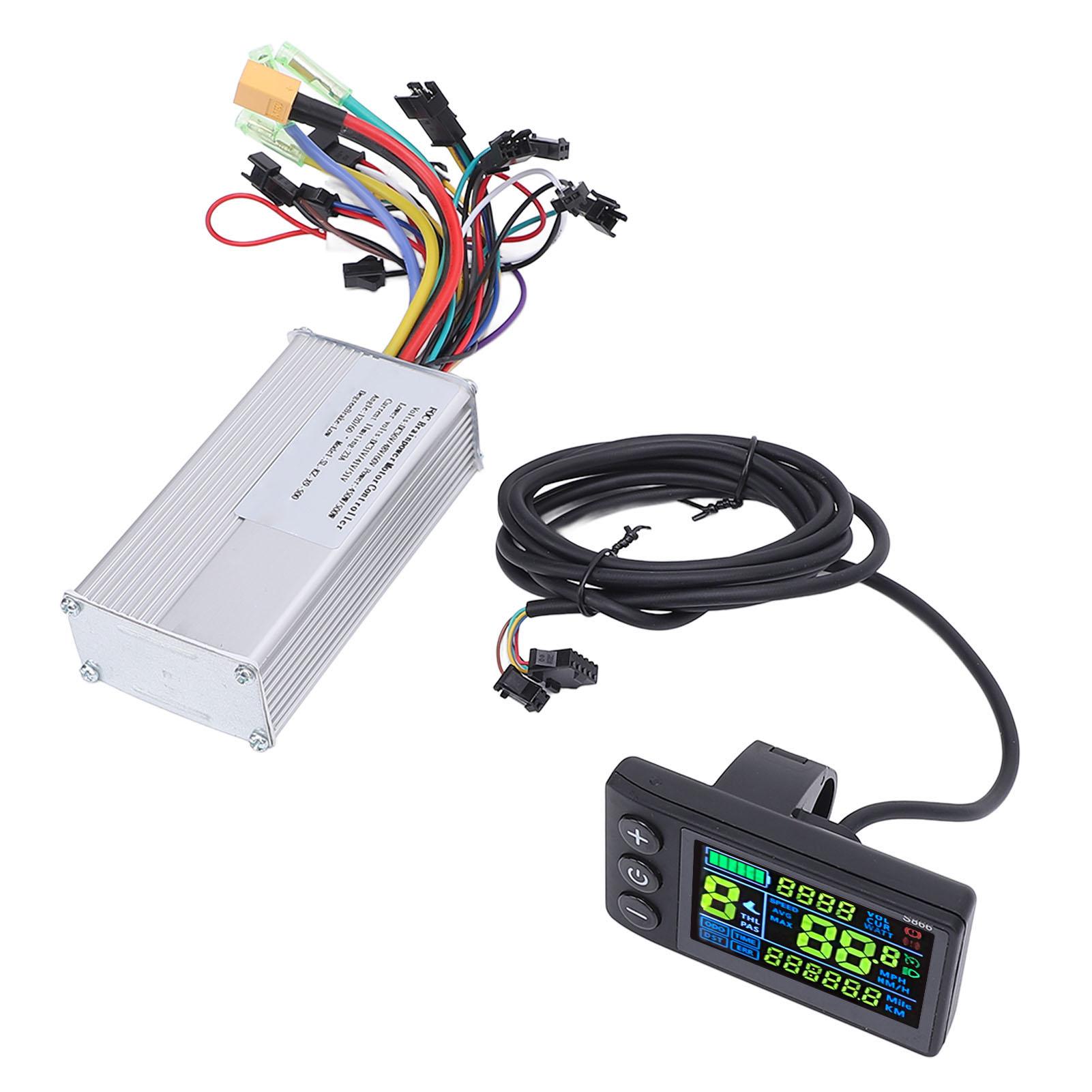 

LCD Display Panel Brushless Motor Controller Kit 36V 48V 60V 450W 500W Sine Wave Motor Speed Controller for Electric