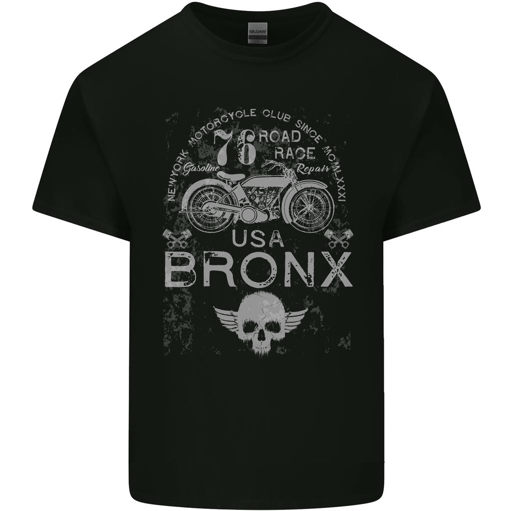 Bronx USA Motorcycle Club Biker Motorbike Unisexs Light Cotton TShirt