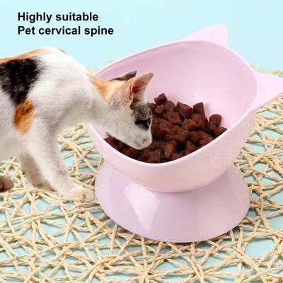 Yousheng Katzennapf mit abnehmbarem Boden, auslaufsicher, ergonomisches Design, leicht zu reinigen, umweltfreundlich, Trinknapf, Nackenschutz, Katzenfutternapf