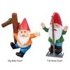 Funny Gnome Sculpture Multi Purpose Mini Dwarf Statue Non-Fading Pot Edge Hanging Decor for Garden Planter Edge& Balcony Railing