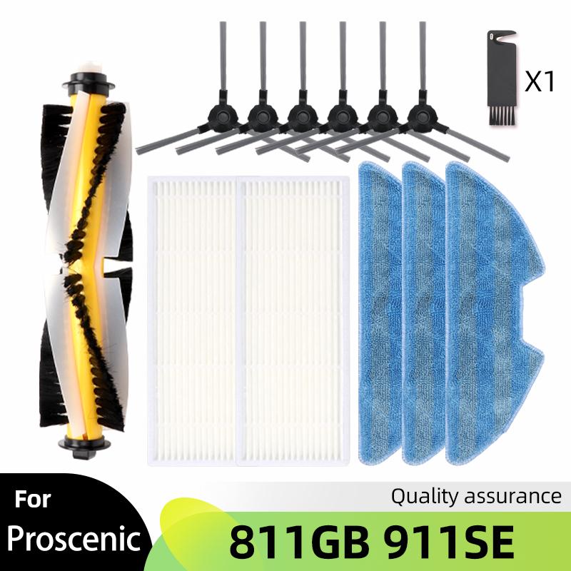 For Proscenic 811GB 911SE/ Symbo xBot 5 PRO/ Lauben Robot Vacuum 26BB Pet Spare Parts Main Side Brush Hepa Filter Mop Accessory