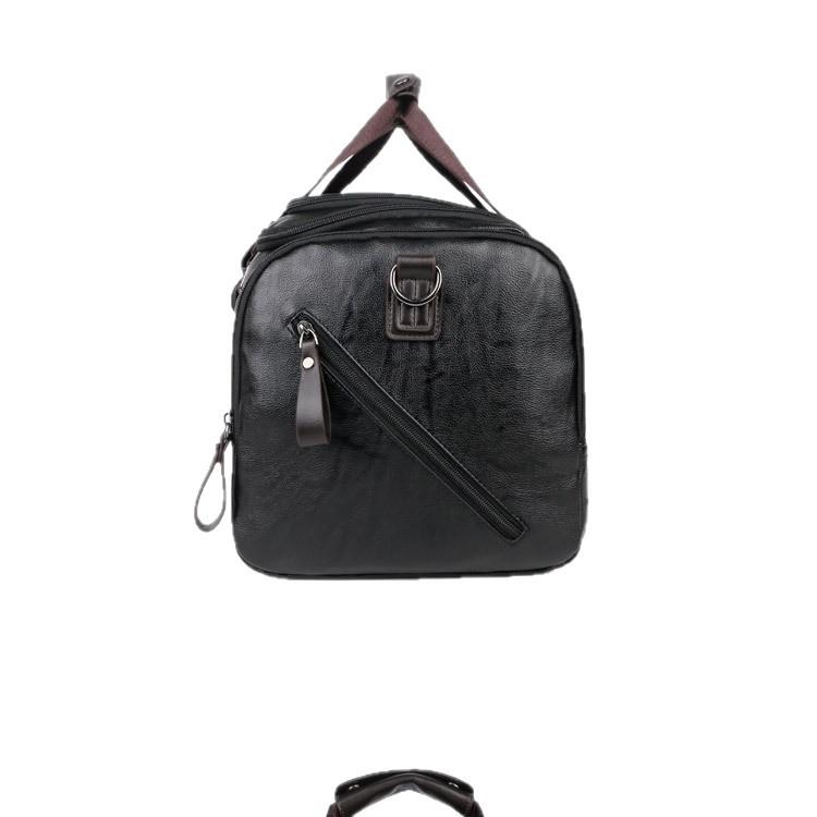Small Travel Bag, Luggage with Contrasting Colors, Short Distance Travel Bag, PU Leather Waterproof Single Piece, Hand-held Crossbody