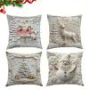 White Christmas Gaddi Rock 4PCS Pack 16x16 18x18 20x20 Height Comfortable Sofa Winter Theme