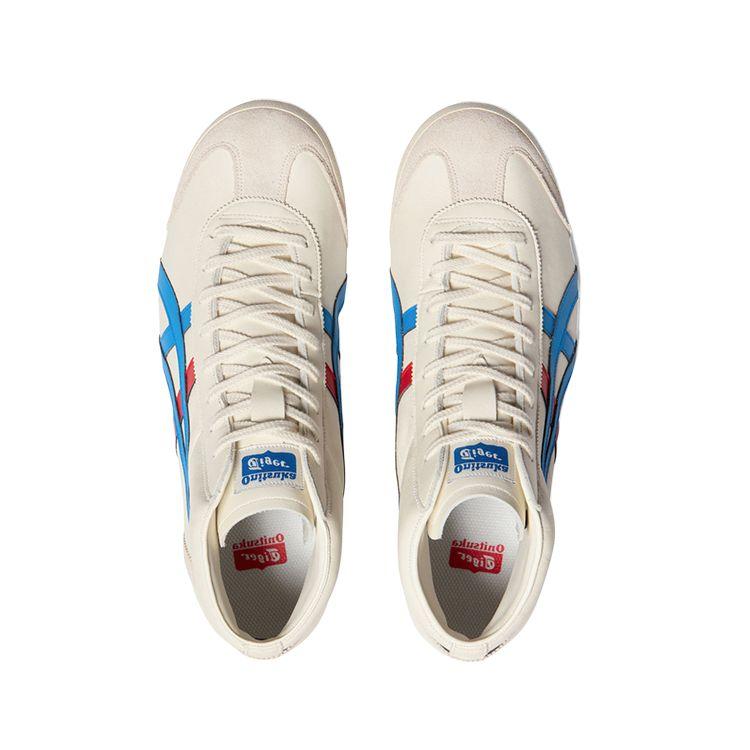 ONITSUKA TIGER Mexico Mid Runner Sports Retro Durable Mid-Top Lifestyle Casual Shoes Unisex Sneaker Beige Blue 1183B577-103