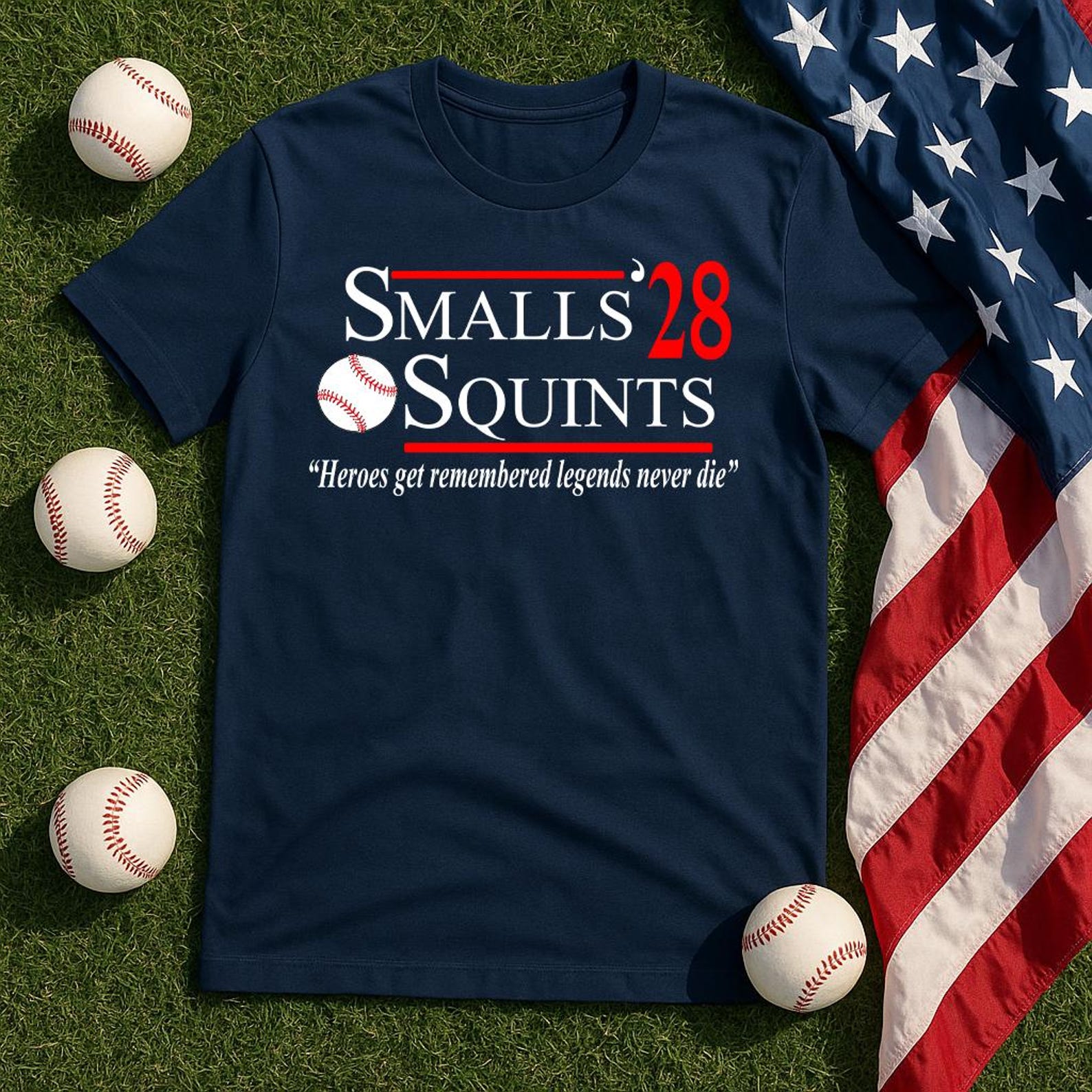 Smalls Squints 2028 - Election Parody Shirt With Baseball Movie Quote - Unisex T-Shirt XL