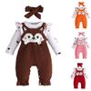 Baby Girl Summer Short Sleeve Romper Bubble Sleeve One Piece Bowknot Shorts Jumpsuit Infant Clothing Set