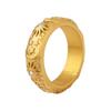 Retro Sun & Moon Zircon Ring: 18K Gold-Plated Titanium Steel for Men & Women