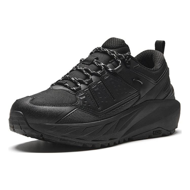 Anta Sports Slip Resistant Abrasion Resistant Low top Running Shoes Men's Black 912345586-1