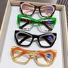 2025 New Fashionable Personalized Butterfly Shaped Women's Reading Glasses Outdoor Neutral HD Color Blocked Design Glasses